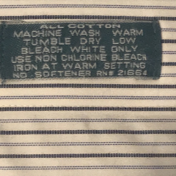 Jos. A. Bank Stays Cool 15 1/2-35 100% Cotton Vintage made in Hong Kong - Picture 6 of 7